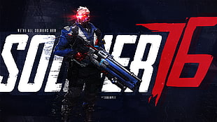 Soldier 76 poster, Soldier  76 (Overwatch), Overwatch