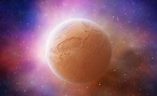 planet illustration HD wallpaper