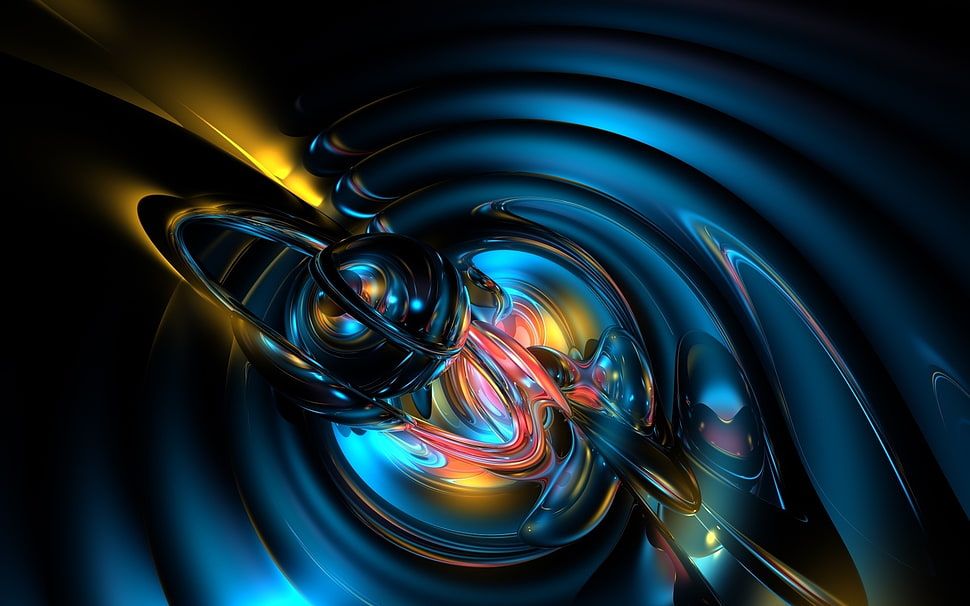 red and blue spiral hand wallpaper HD wallpaper