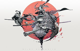profile of female anime character illustration HD wallpaper
