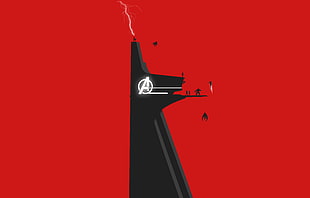 Marvel Avengers tower illustration