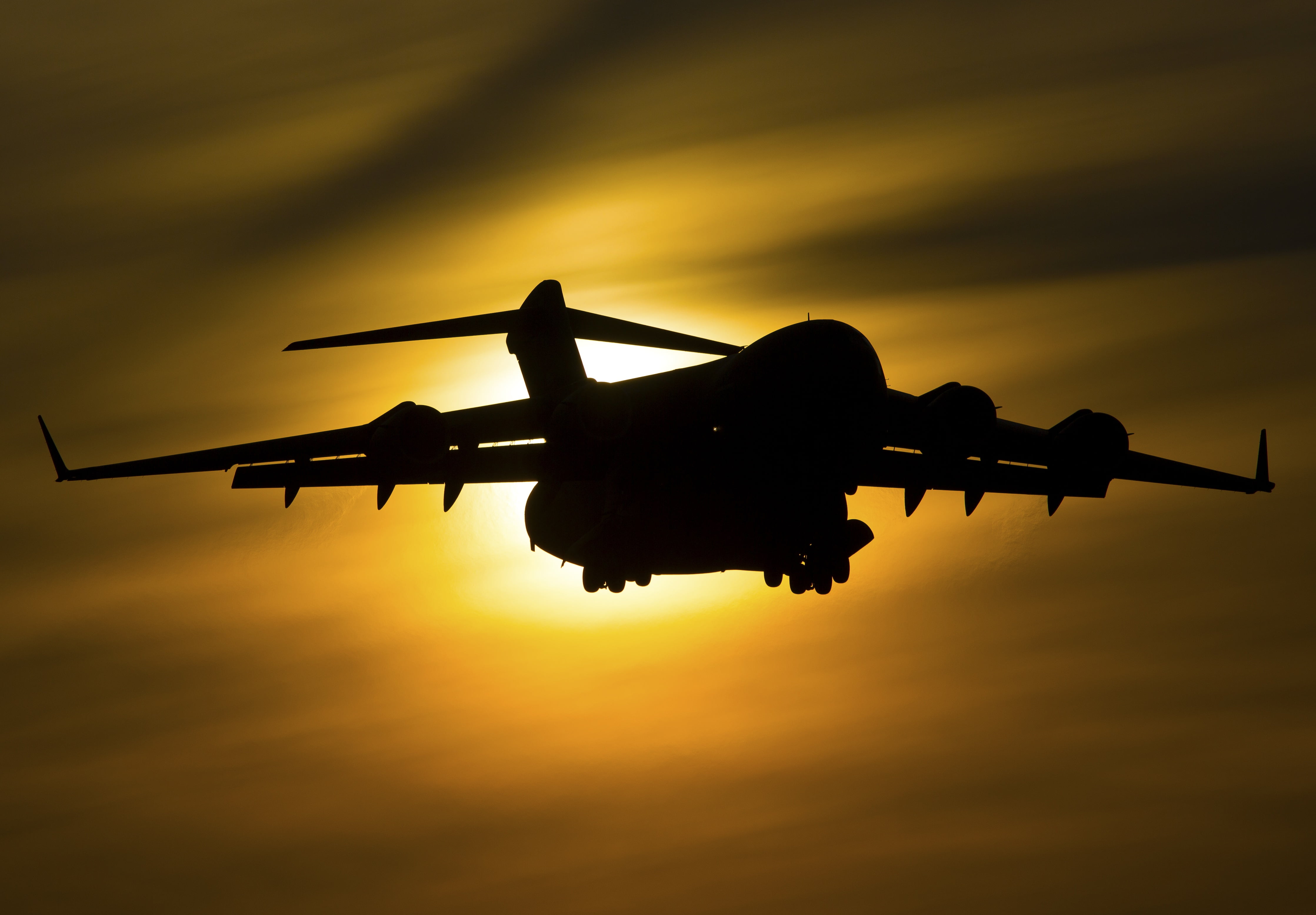 Silhouette Of Airplane Painting HD Wallpaper Wallpaper Flare