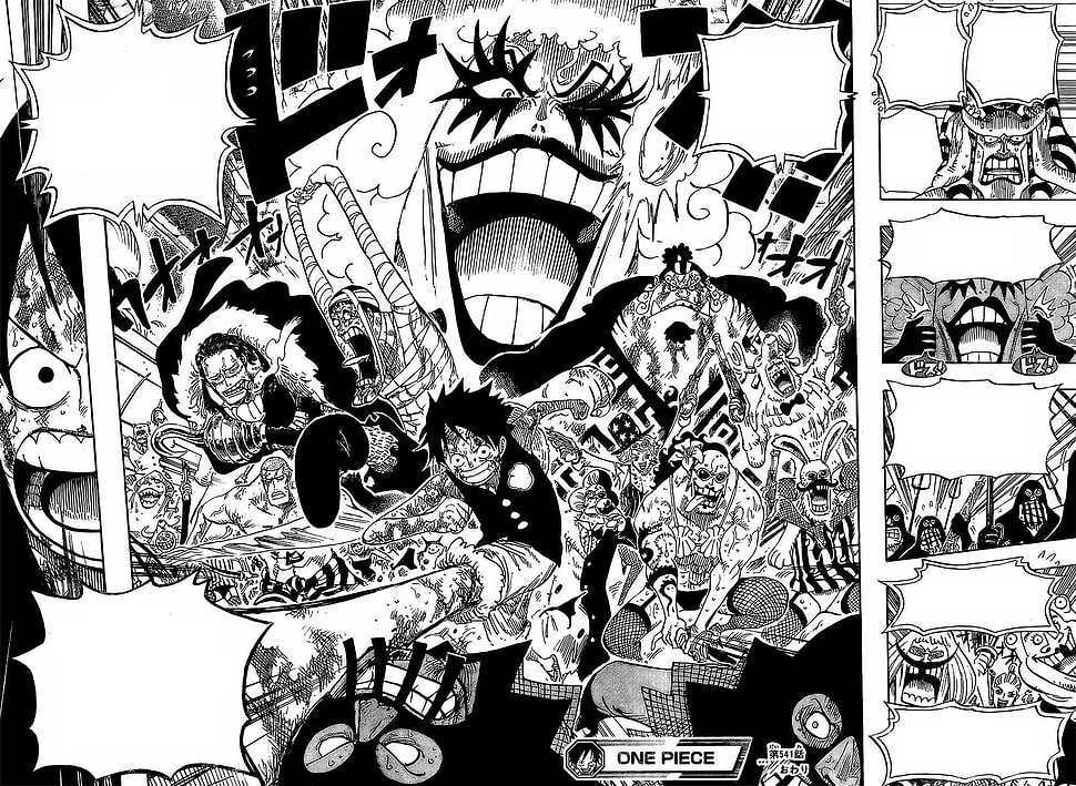 One Piece comic sketch, pirates, manga, Monkey D. Luffy, One Piece HD wallpaper