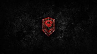 red and black star military rank logo, Starcraft II