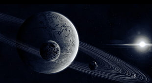 Saturn during night