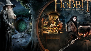 The Hobbit wallpaper, The Hobbit: An Unexpected Journey, movies, Gandalf, Thorin Oakenshield HD wallpaper