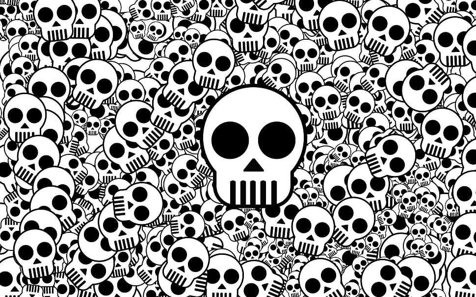Skull print poster HD wallpaper