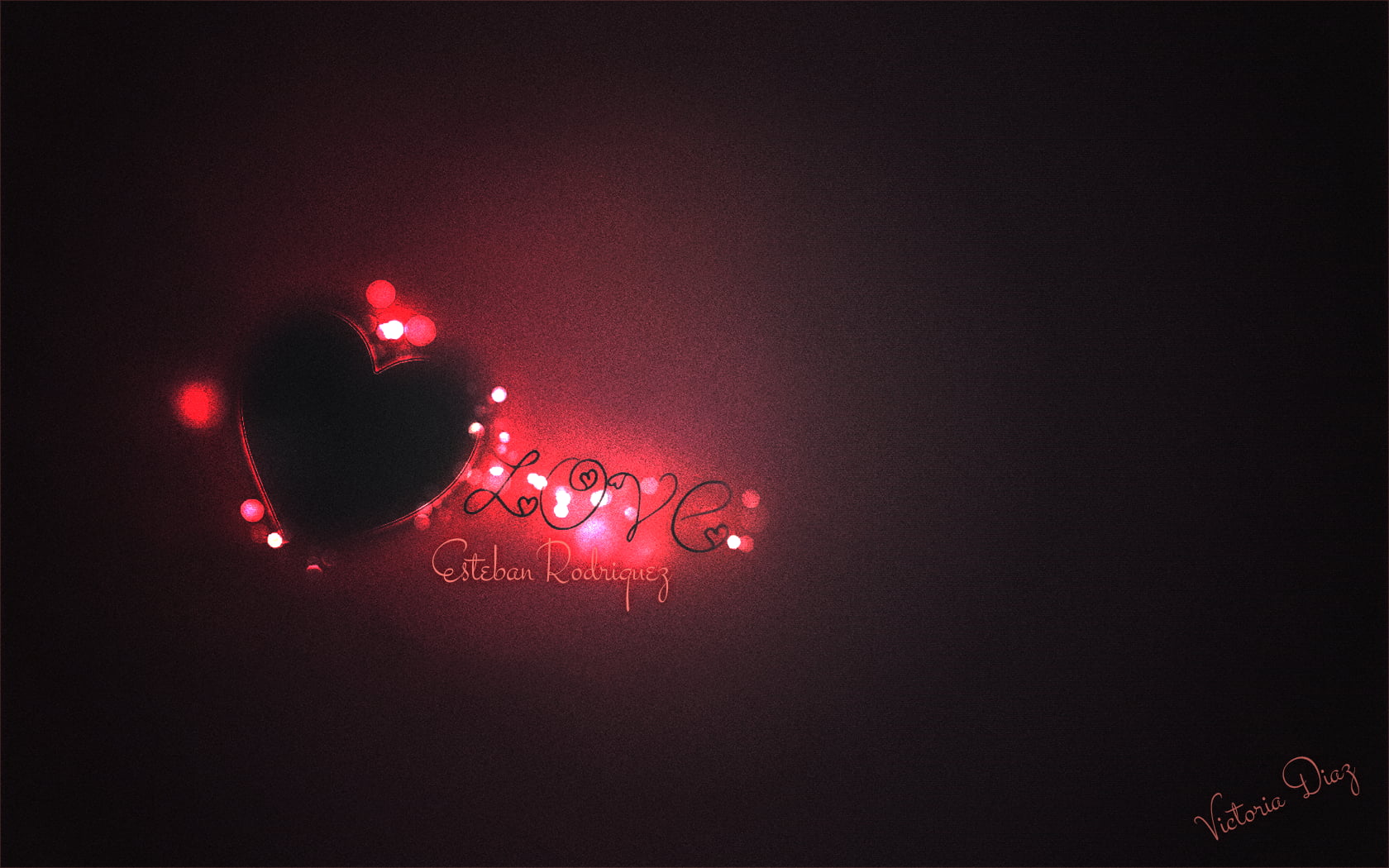 red and black LED heart wall decor, love, artwork, heart