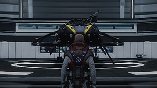 black and yellow aircraft illustration, Star Citizen, video games