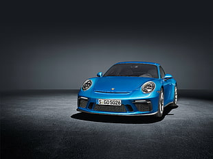 blue Porsche 911 HD wallpaper