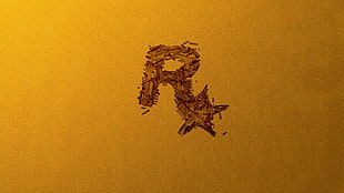 Rock Star logo, gold, Rockstar Games HD wallpaper