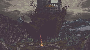 Dark Souls III, video games, pixel art, pixelated HD wallpaper