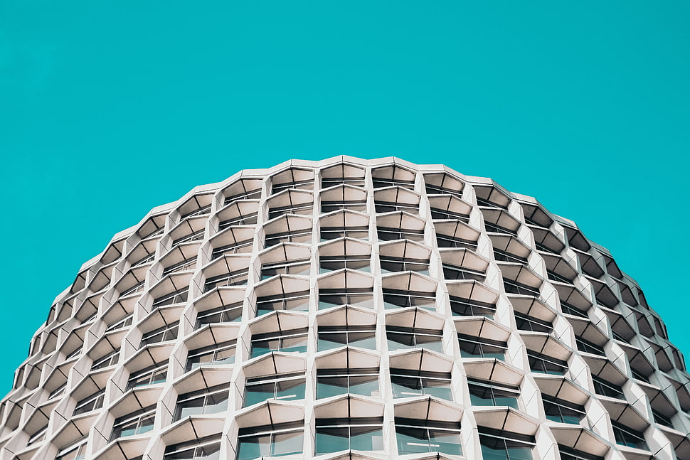 white concrete building, Building, Facade, Architecture HD wallpaper