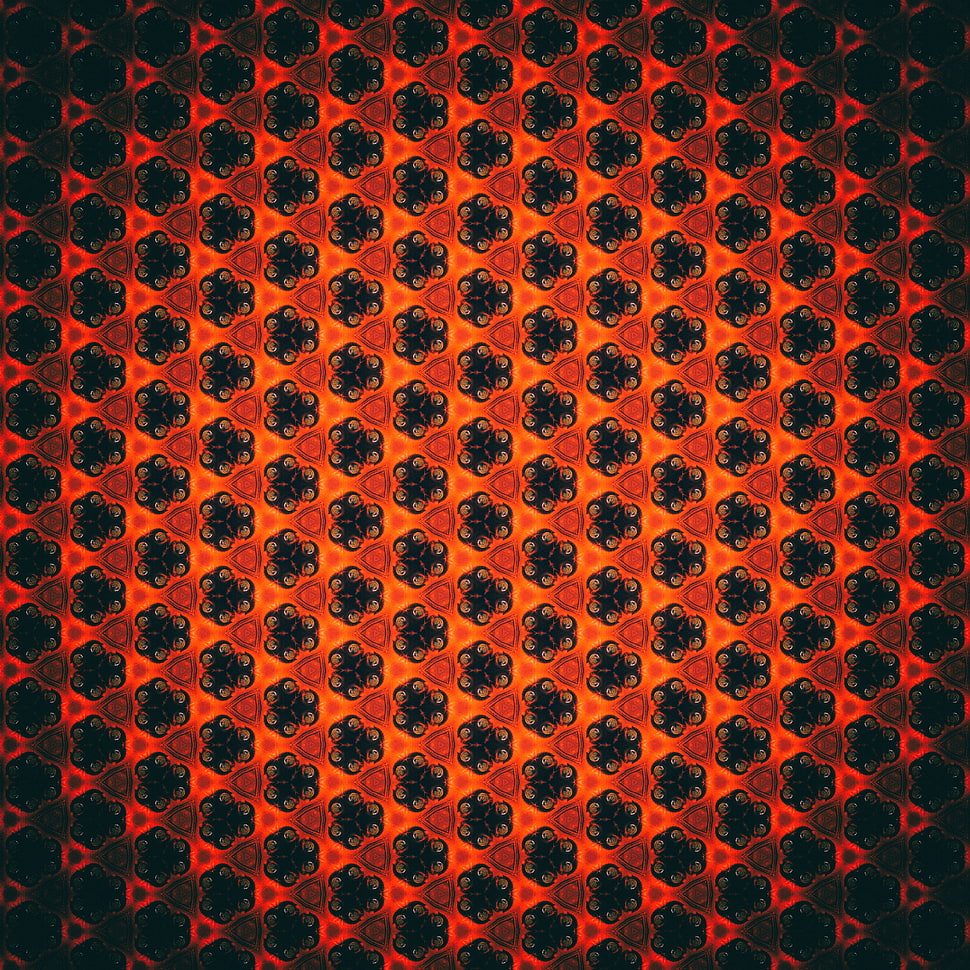 red and black floral textile HD wallpaper