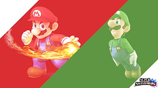 Mario illustration, Super Mario, collage, Super Smash Brothers, video games