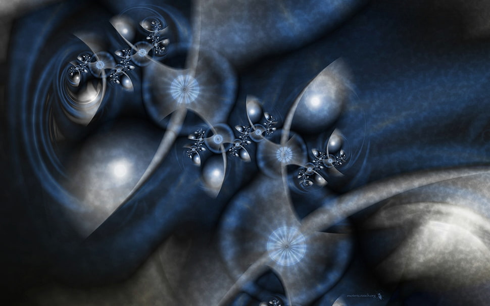 blue and white digital wallpaper HD wallpaper