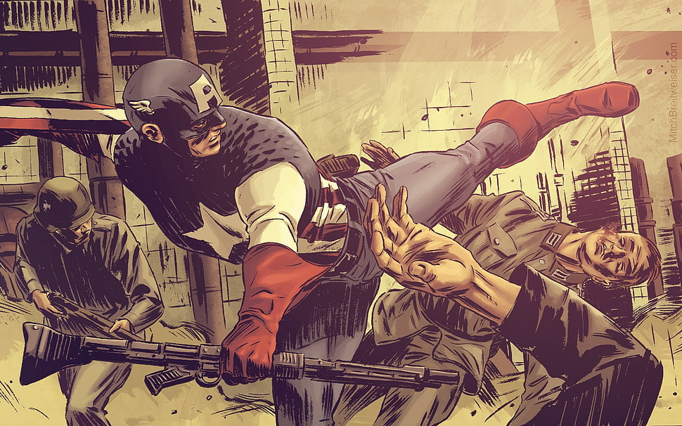 Captain America illustration, Captain America, comic books HD wallpaper