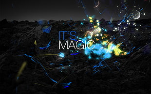magic, typography, digital art, selective coloring