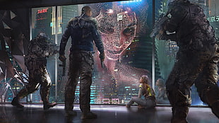 digital game application screenshot, futuristic, cyberpunk, science fiction, Klaus Wittmann