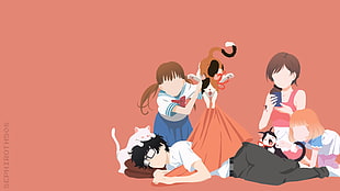 anime character clipart, 3-gatsu no Lion, Kiriyama Rei, Kawamoto Hinata, Kawamoto Momo