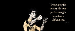 Bruce Lee, ultra-wide, quote, Bruce Lee HD wallpaper