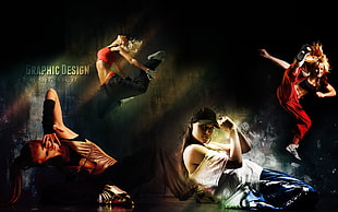 Graphic Design advertisement, dancing, hip hop, music, Rosa Negra HD wallpaper