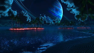 Fantasy World Planet graphic wallpaper, planet, landscape, island, tropical