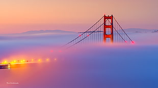 San Francisco Golden Gate Bridge with fog