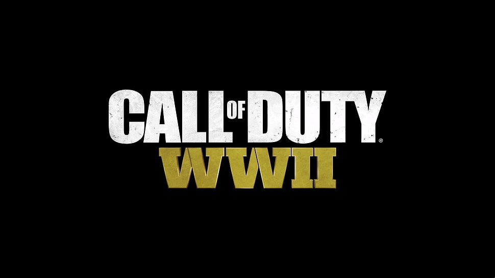 white and brown Call Of Duty WWII logo HD wallpaper