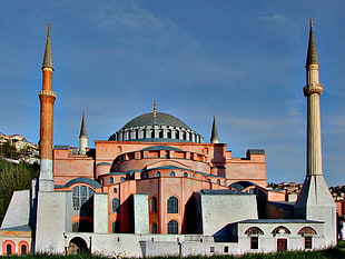 green and brown mosque under cloudy blue sky during daytime HD wallpaper