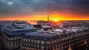 Eiffel Tower, Paris, France, architecture, old building, city, capital