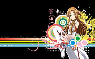 brown haired female anime character wallpaper, Sword Art Online, Yuuki Asuna