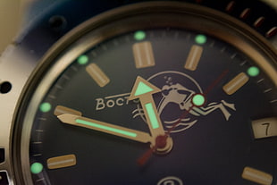 round black watch, watch, Vostok, amphibia, watches