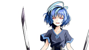 female anime character holding sword