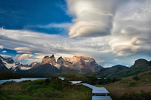landscape photo brown and green mountains during daytime, torres del paine national park HD wallpaper