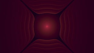 red and black star illustration, abstract, minimalism, fractal