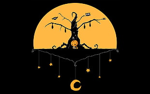 Halloween-themed illustration, Halloween, artwork