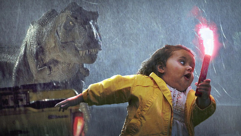 humor, memes, dark humor, Jurassic Park HD wallpaper
