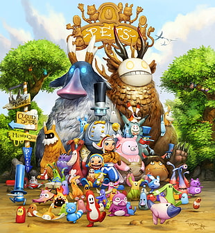 Pets poster screenshot, Spineworld, fantasy art, pet, animals HD wallpaper
