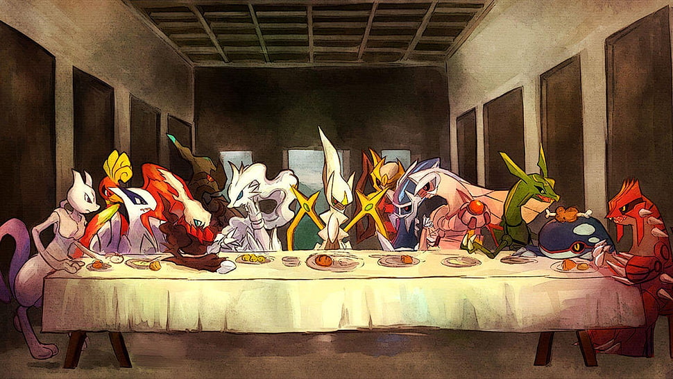 The Last Supper PokeMon meme, Pokémon, video games HD wallpaper