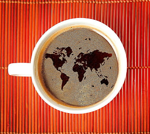 white ceramic coffee cup, coffee, drink, world HD wallpaper