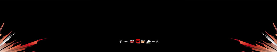 triple screen, logo HD wallpaper