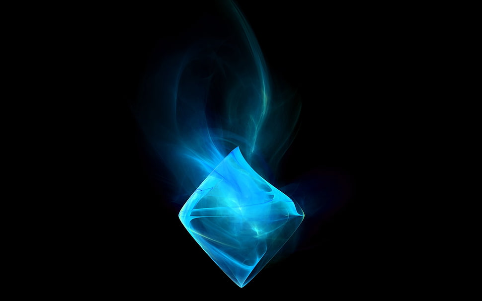 blue crystal poster HD wallpaper