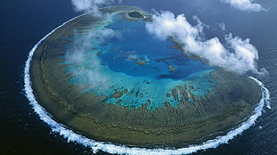 circular shaped island HD wallpaper