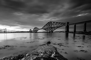 gray scale photo of Brooklyn Bridge, scotland