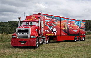 red Cars truck, trucks, Disney, Pixar Animation Studios, Truck