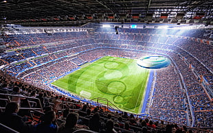 soccer stadium illustration HD wallpaper