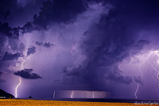 lightning and thunders on storm HD wallpaper