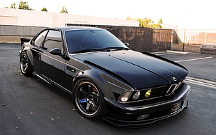 black sports coupe, BMW, BMW M6, BMW E24, car