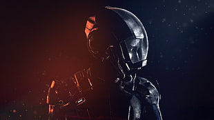 black full-face helmet, Mass Effect: Andromeda, Sara Ryder, Armour
